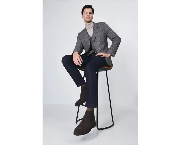 Medicine pantofi de piele intoarsa barbati, culoarea maro