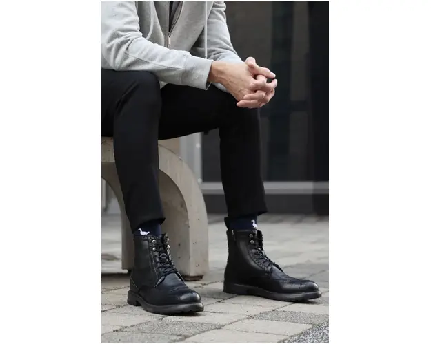 Medicine ghete de piele barbati, culoarea negru