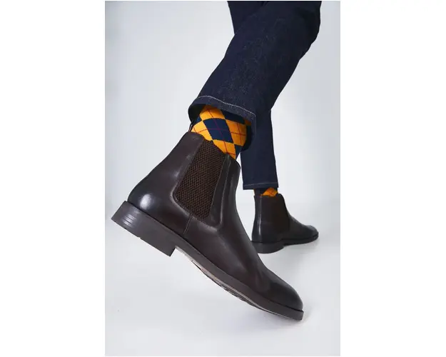 Medicine pantofi de piele barbati, culoarea maro