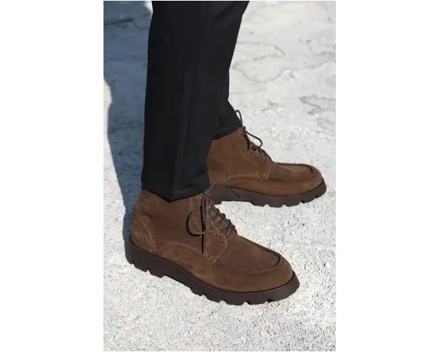 Medicine pantofi de piele intoarsa barbati, culoarea maro