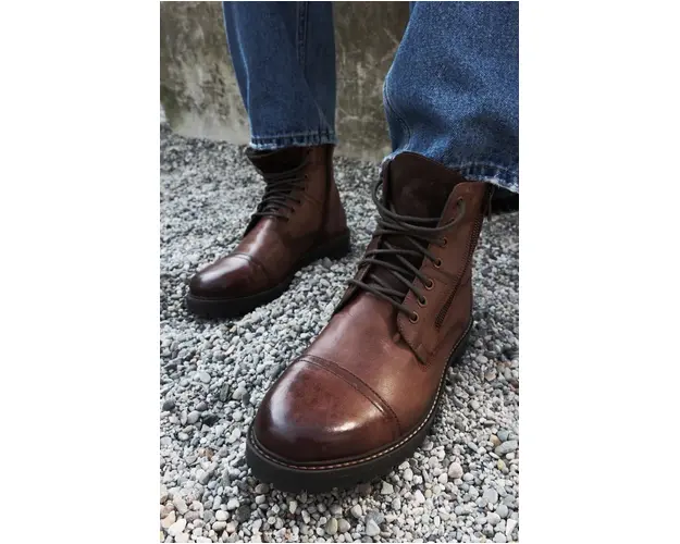 Medicine pantofi inalti barbati, culoarea maro