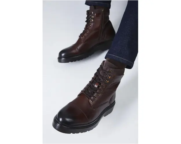 Medicine pantofi inalti barbati, culoarea maro