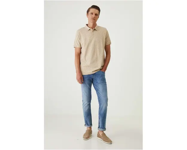 Medicine tricou polo barbati, culoarea bej