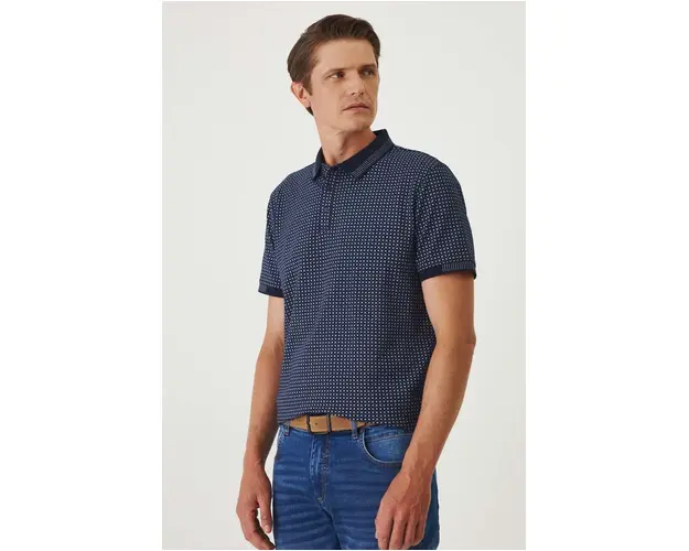 Medicine tricou polo barbati, culoarea bleumarin