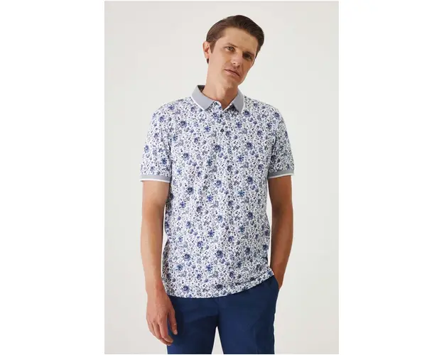 Medicine tricou polo barbati, culoarea alb, modelator