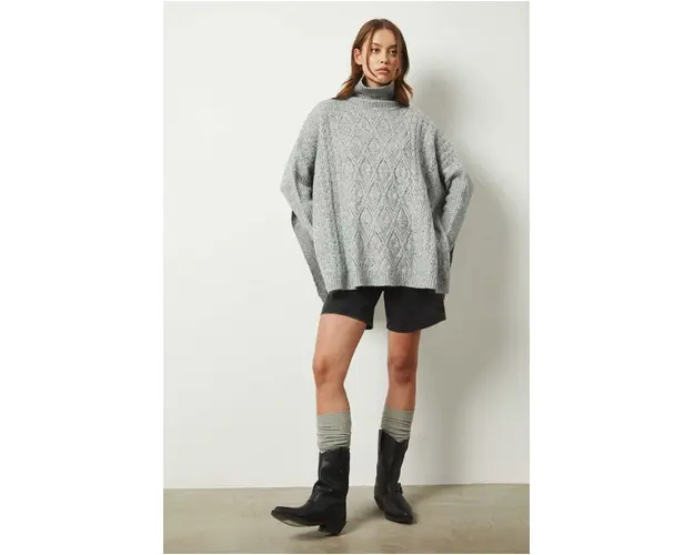 Medicine poncho culoarea gri