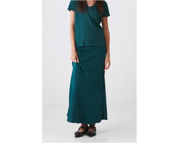 Medicine fusta culoarea verde, maxi, drept