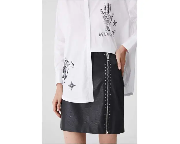 Medicine fusta culoarea negru, mini, drept