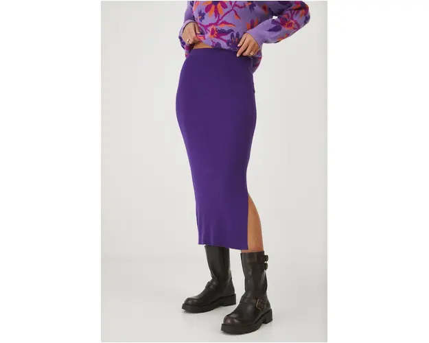 Medicine fusta culoarea violet, maxi, drept