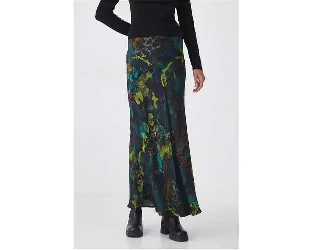 Medicine fusta culoarea negru, maxi, evazati