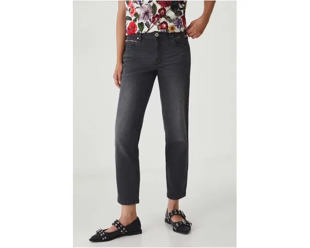 Medicine jeansi femei, culoarea gri