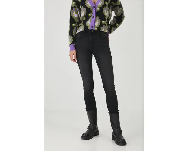 Medicine jeansi femei, culoarea negru