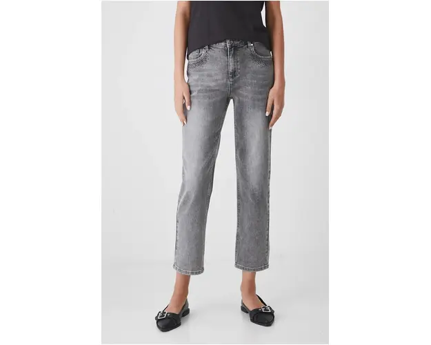 Medicine jeansi femei, culoarea gri