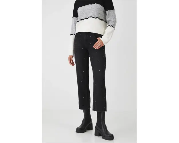 Medicine blugi din bumbac culoarea negru