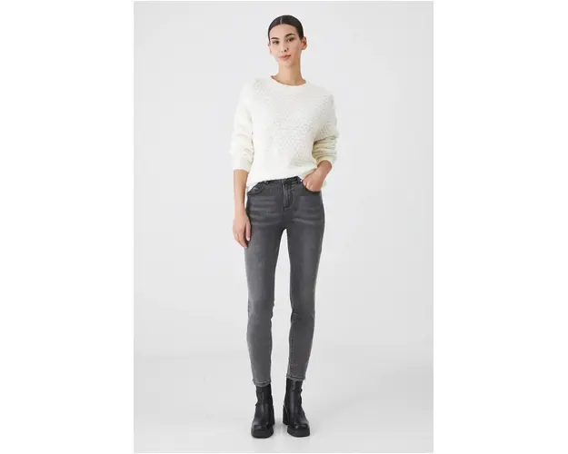 Medicine jeansi femei, culoarea gri