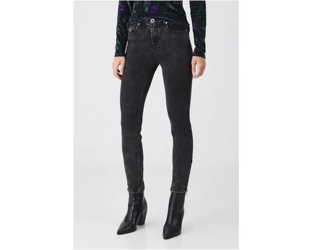 Medicine jeansi femei, culoarea negru