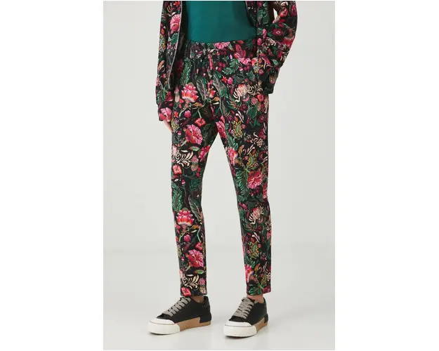 Medicine pantaloni de trening din bumbac culoarea verde, modelator