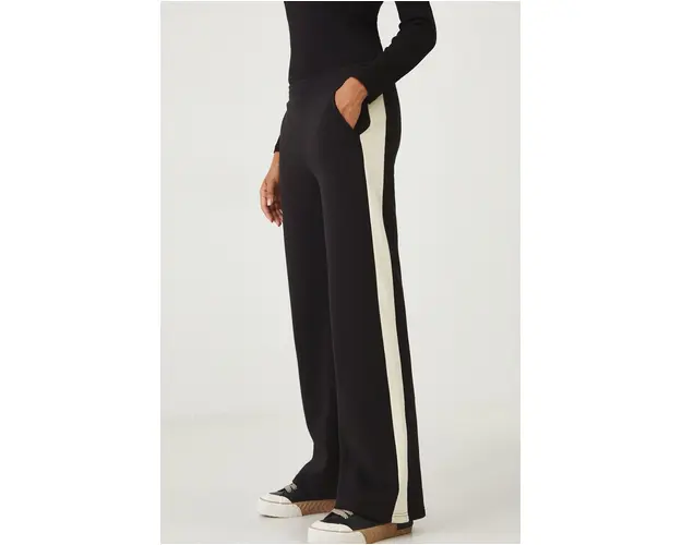 Medicine pantaloni de trening din bumbac culoarea negru, neted