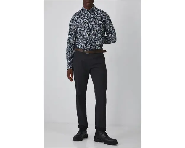 Medicine pantaloni barbati, culoarea negru, cu fason chinos