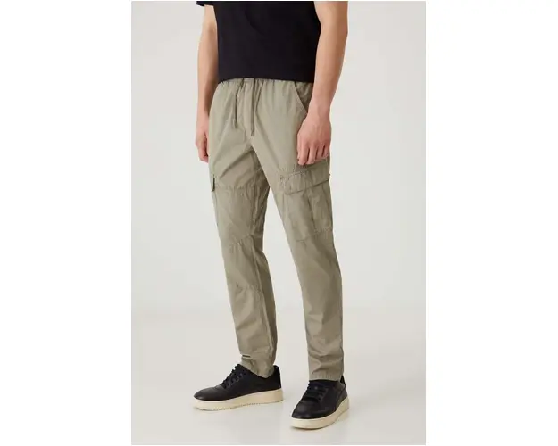 Medicine pantaloni de bumbac culoarea verde