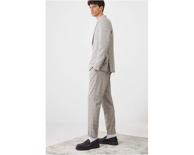 Medicine pantaloni barbati, culoarea bej, mulata