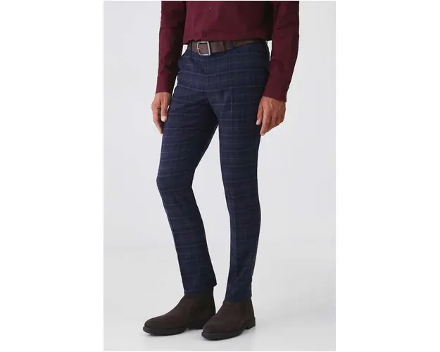 Medicine pantaloni barbati, culoarea bleumarin, mulata