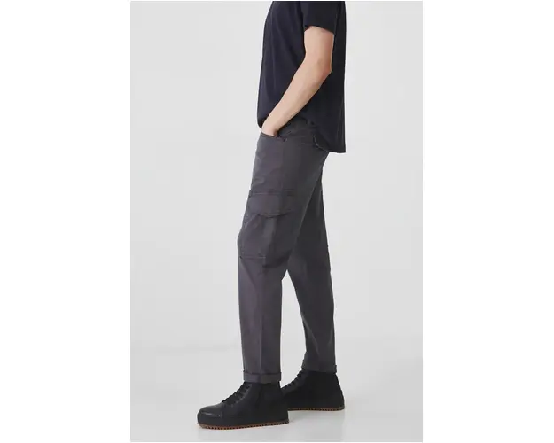 Medicine pantaloni barbati, culoarea gri, cu fason cargo
