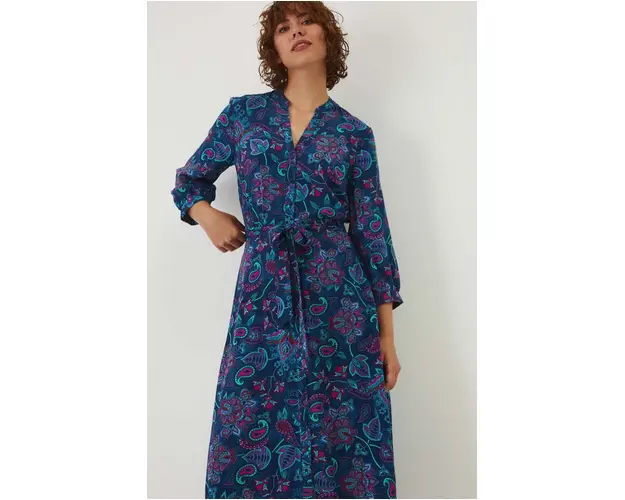 Medicine rochie culoarea bleumarin, midi, evazati