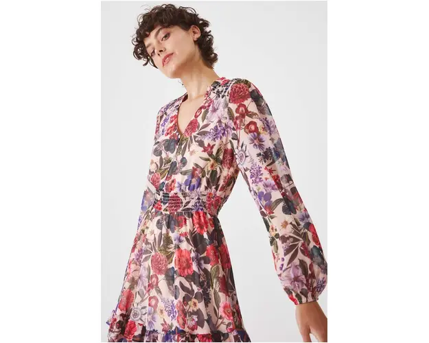 Medicine rochie culoarea roz, mini, evazati