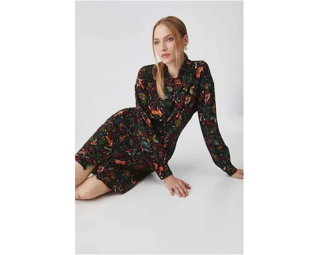 Medicine rochie culoarea negru, mini, oversize