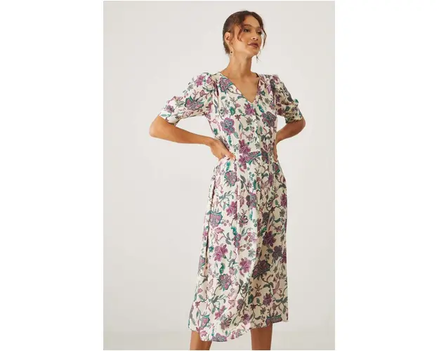 Medicine rochie culoarea bej, midi, evazati