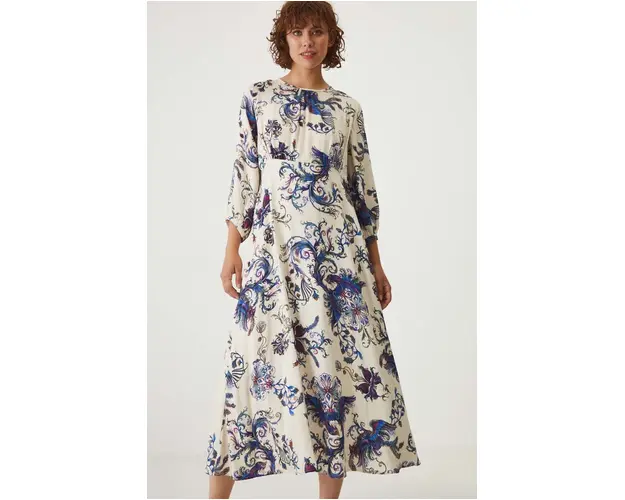 Medicine rochie culoarea bej, midi, evazati