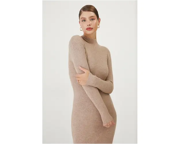 Medicine rochie culoarea bej, mini, mulata