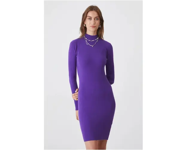 Medicine rochie culoarea violet, mini, mulata