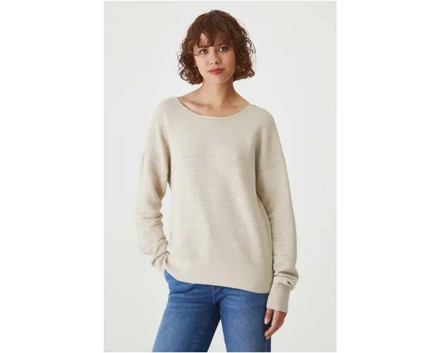 Medicine pulover femei, culoarea bej, light
