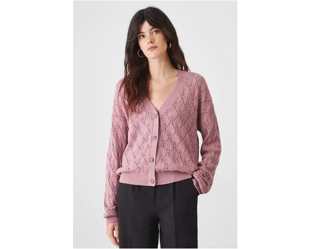 Medicine cardigan femei, culoarea roz