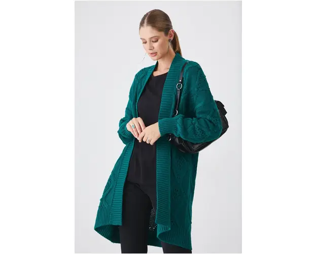 Medicine cardigan femei, culoarea verde, calduros