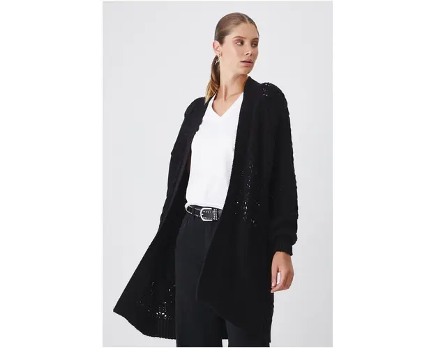 Medicine cardigan femei, culoarea negru, calduros