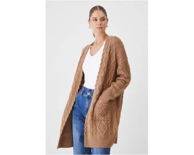 Medicine cardigan femei, culoarea bej, calduros