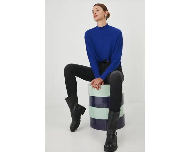 Medicine pulover femei, light, cu turtleneck