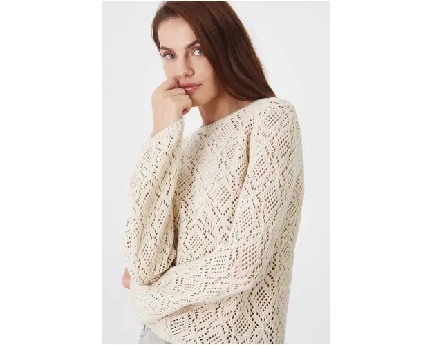 Medicine pulover de bumbac culoarea bej