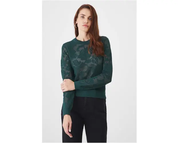 Medicine pulover femei, culoarea verde, light