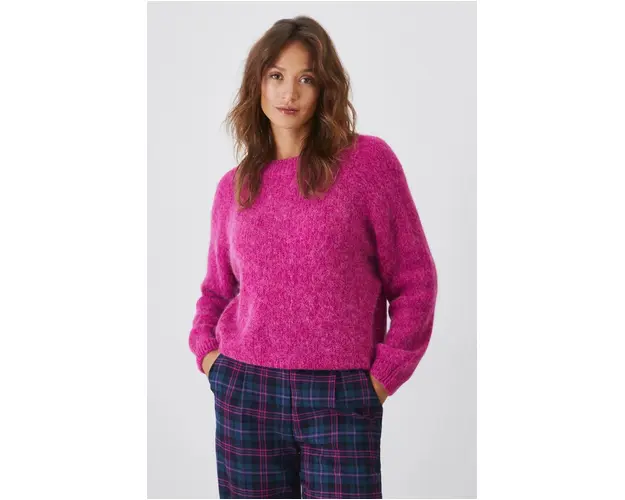 Medicine pulover de lana femei, culoarea roz, calduros