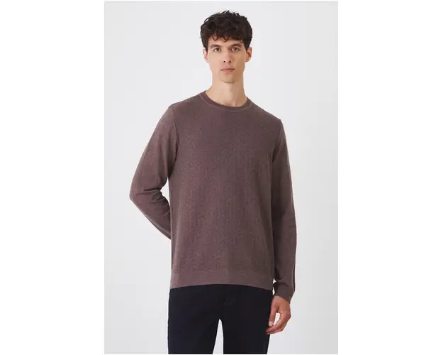 Medicine pulover barbati, culoarea maro, light