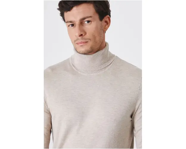 Medicine pulover barbati, culoarea bej, light