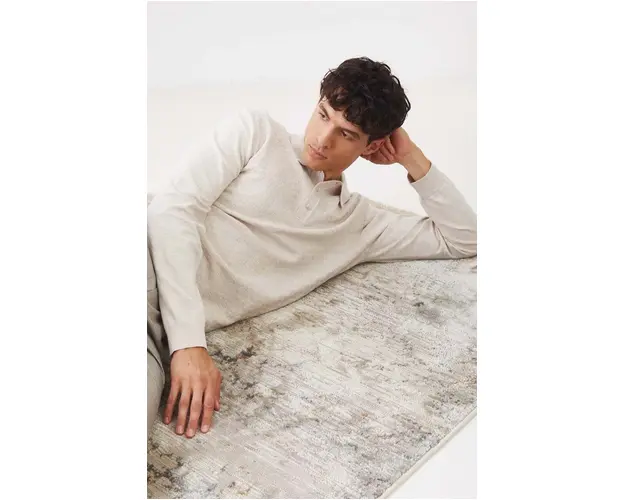 Medicine pulover barbati, culoarea bej, light