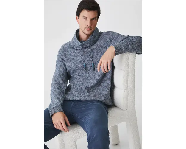 Medicine pulover de bumbac cu guler