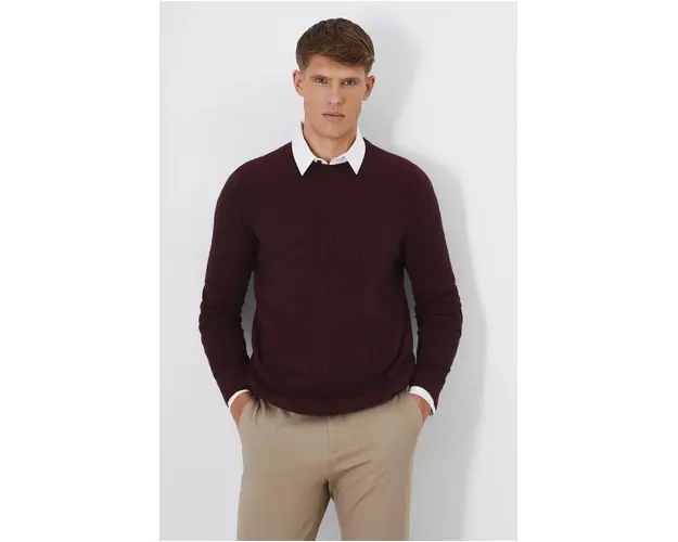 Medicine pulover barbati, culoarea bordo, light