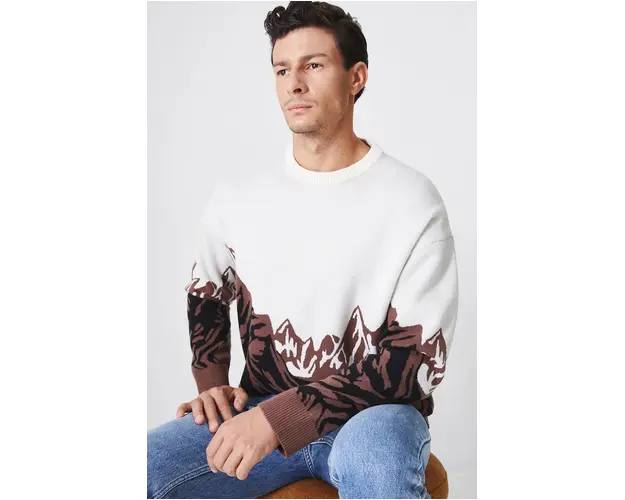 Medicine pulover barbati, culoarea bej