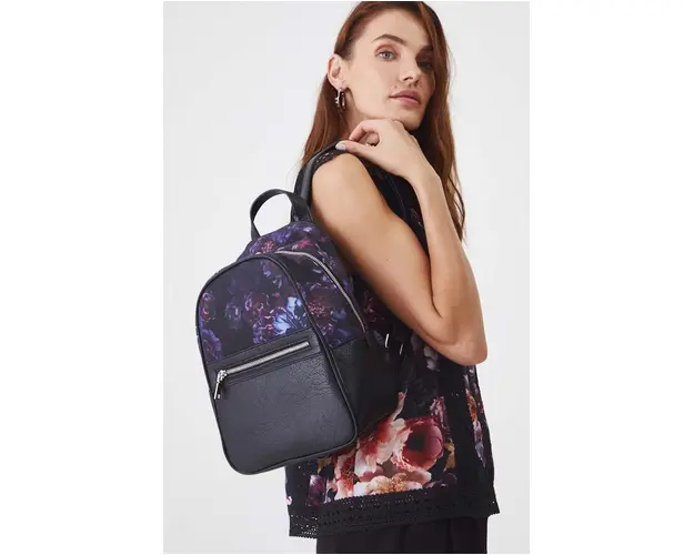 Medicine rucsac femei, culoarea negru, mic, cu imprimeu
